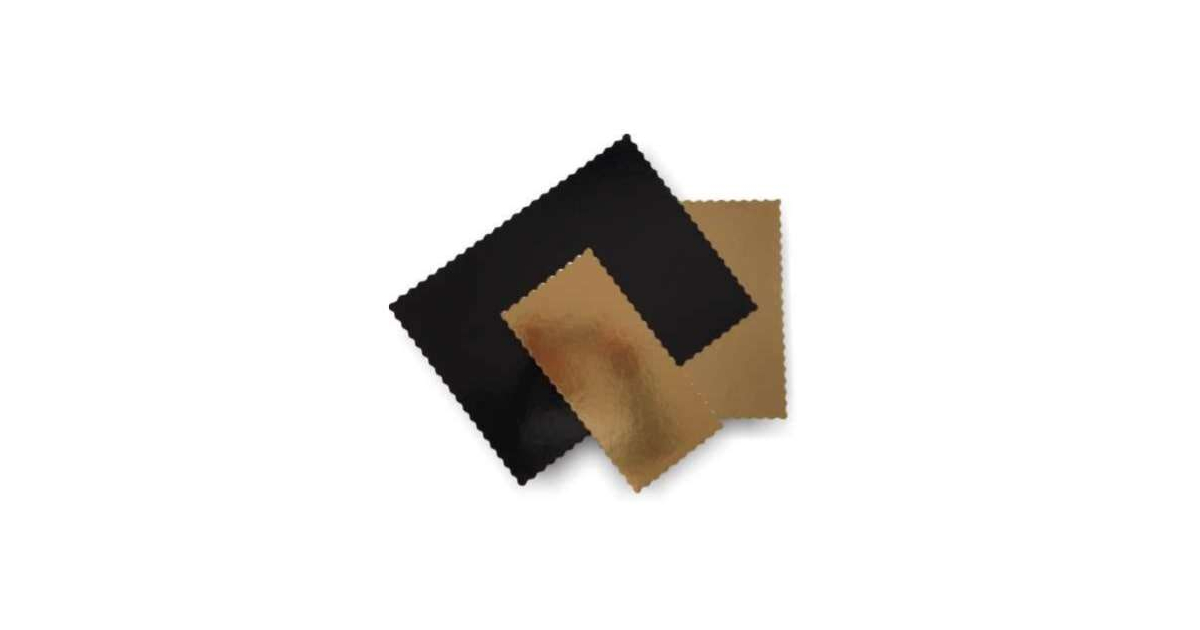 Vassoio rettangolare oro/nero 40x50 cm confezione da 3 pezzi - vassoio