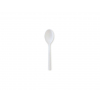 Cucchiaino dessert bianco CPLA biodegradabile e compostabile 10.5cm, confezione da 50 pezzi