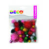 Pompon di lamè in misure e colori assortiti, confezione da 40 pezzi