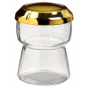 Contenitore fingerfood Tappo di champagne in plastica trasparente con tappo oro