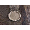 Piatto in cartoncino avana Decor con bordino design geometrico