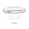 Contenitore ovale trasparente in R-PET, con forchetta legno sul coperchio "Safe-t-fresh"