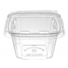 Contenitore barattolo trasparente in R-PET, base quadrata con coperchio "Safe-t-fresh"