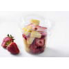 Contenitore barattolo trasparente in R-PET, base rotonda con coperchio "Safe-t-fresh"