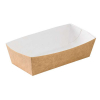Vaschetta in cartoncino kraft avana antiunto con interno bianco, confezione da 100 pezzi