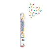 Cannone spara coriandoli multicolor metallizzati, altezza 30 cm