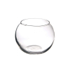 Vaso a sfera in vetro, diametro 10 cm e altezza 7.5 cm