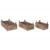 Cassetta di legno marrone antico
