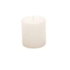 Candela moccolo Rustico in cera bianca, diametro 8 cm, altezza 10 cm