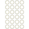 Etichetta adesiva tonda trasparente con bordo oro, diametro 3 cm, confezione da 240 pezzi