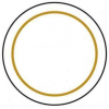 Etichetta adesiva tonda trasparente con bordo oro, diametro 3 cm, confezione da 240 pezzi