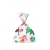 Sacchetto regalo perlato fantasia "Happy Baby", fondo bianco