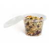 Contenitore barattolo trasparente in R-PET, base rotonda con coperchio Safe-t-fresh