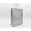 Shopper argento metal in carta kraft con maniglia ritorta