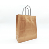 Shopper perlato rame con maniglia ritorta ricoperta in cotone