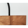Shopper perlato rame con maniglia ritorta ricoperta in cotone