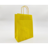 Shopper giallo in carta kraft con maniglia ritorta