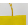 Shopper giallo in carta kraft con maniglia ritorta