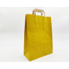 Shopper sealing millerighe giallo con maniglia piatta