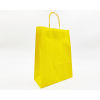 Shopper giallo in carta kraft con maniglia ritorta