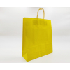 Shopper giallo in carta kraft con maniglia ritorta