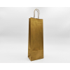 Shopper portabottiglia kraft oro, con maniglia ritorta cm 14 + 8.5 x 39.5 confezione da 50 pezzi