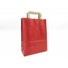 Shopper sealing millerighe rosso con maniglia piatta