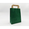 Shopper sealing millerighe verde scuro con maniglia piatta