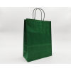 Shopper verde scuro in carta sealing millerighe con maniglia ritorta