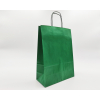 Shopper verde scuro in carta sealing millerighe con maniglia ritorta