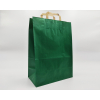 Shopper sealing millerighe verde scuro con maniglia piatta