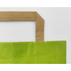 Shopper sealing millerighe verde chiaro con maniglia piatta