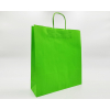 Shopper verde mela in carta kraft con maniglia ritorta