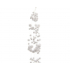 Ghirlanda con palline di  neve bianche, lunghezza 135 cm