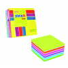 Cubo foglietti rimovibili colori misti neon e bianco, formato 76x76 mm in confezione da 400 fogli
