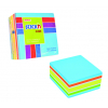 Cubo foglietti rimovibili colori misti neon e celeste, formato 76x76 mm in confezione da 400 fogli