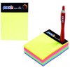 Cubo magico di foglietti rimovibili colori neon assortiti, formato 76x76 mm, in confezione da 280 fogli con porta penna