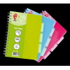Quaderno spirale "Tabby book" formato A5, con 3 tabs divisorie, contiene 100 fogli con perforazione