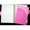 Quaderno spirale "Tabby book" formato A5, con 3 tabs divisorie, contiene 100 fogli con perforazione