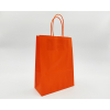 Shopper arancione in carta kraft con maniglia ritorta