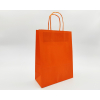 Shopper arancione in carta kraft con maniglia ritorta