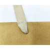 Shopper portabottiglia kratf avana con maniglia a tracolla fettuccia ecrù in cotone, 39+10x16cm, confezione da 12 pezzi