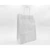 Shopper kraft bianco con maniglia ritorta