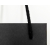 Shopper nero portabottiglia, con maniglia cordone cotone