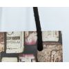 Shopper portabottiglia fantasia "Corks", con maniglia in cordone cotone, 12+9x39cm, confezione da 5 pezzi
