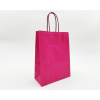 Shopper fucsia in carta  kraft con maniglia ritorta