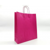 Shopper fucsia in carta  kraft con maniglia ritorta