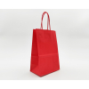 Shopper rosso in carta kraft con maniglia ritorta