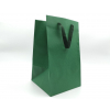 Shopper verde bosco rinforzate, fondo largo quadrato, maniglia fettuccia in cotone, confezione da 12 pezzi