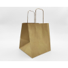 Shopper kraft avana con fondo largo quadrato e maniglia ritorta